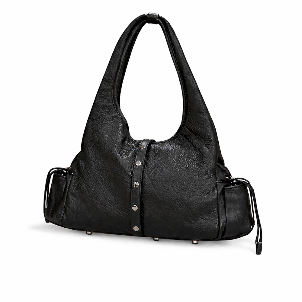 Botkier black leather Trigger studded shoulder bag